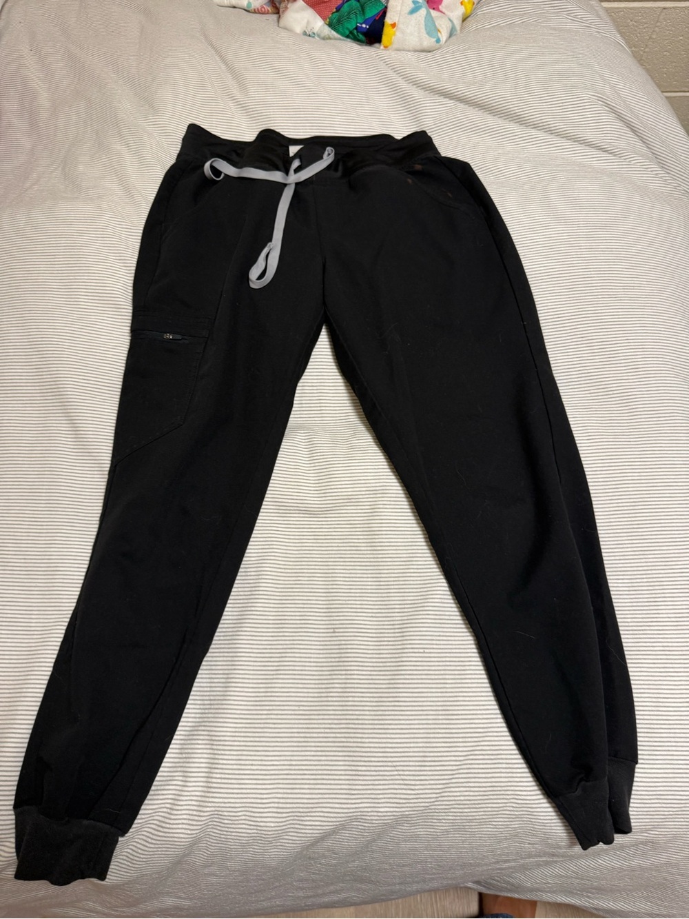 FIGS Zamora Black Jogger Scrub Pants Small Petite